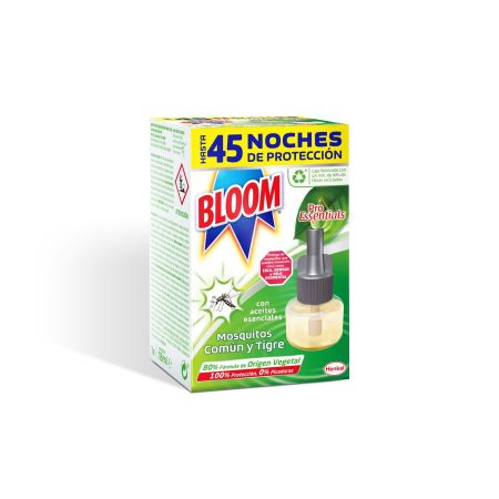 Bloom Pro Essentials Insecticida electrico mosquito comun y tigre 45 noches