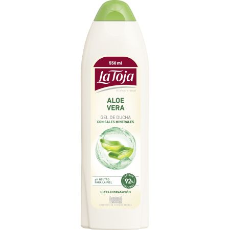 La Toja Aloe Vera Gel De Ducha Con Sales Minerales Gel de ducha ofrece ultrahidratación piel suave elástica y tersa 550 ml