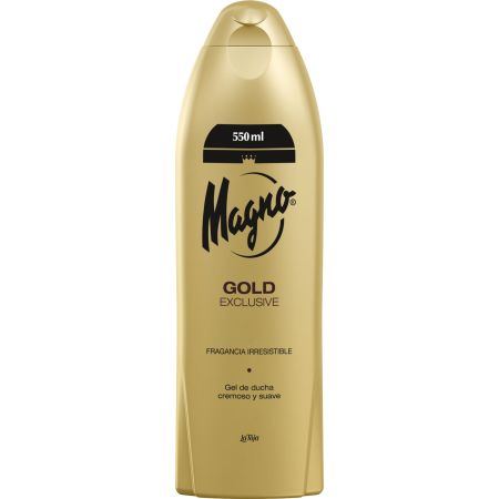 Magno Gold Gel De Ducha Gel de ducha cremoso y suave ofrece fragancia irresistible para piel tersa y suave 550 ml