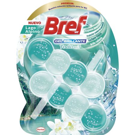 Bref Gel Brillante Colgador wc todo en 1 lago alpino pack 2 ud