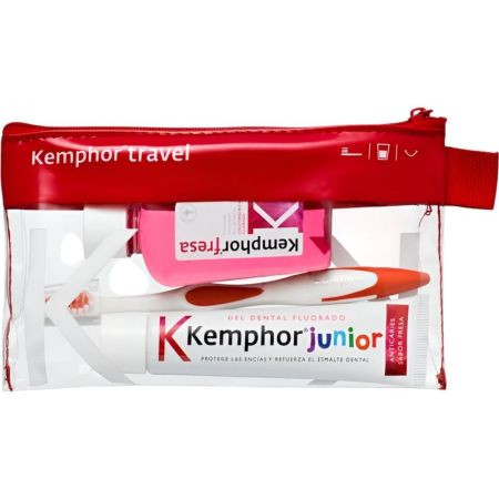 Kemphor Travel Neceser Infantil Set de higiene dental infantil asegura una sonrisa saludable perfecto para viajes cortos y largos