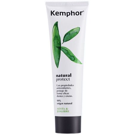 Kemphor Pasta De Dientes Natural Protect Menta & Jenjibre Dentífrica natural antioxidante protege de forma eficaz dientes y encías 100 ml