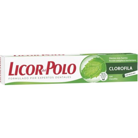 Licor Del Polo Dentífrico Clorofila Pasta de dientes para unos dientes más fuertes antiplaca bacteriana 75 ml