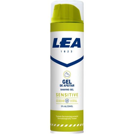 Lea Sensitive Gel De Afeitar Gel de afeitar sin alcohol suaviza hidrata y protege para afeitado suave saludable y natural 200 ml