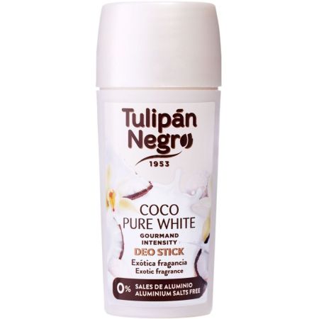 Tulipán Negro Coco Pure White Desodorante Stick Desodorante sin alcohol antitranspirante para sudor controlado con exótica fragancia 50 ml