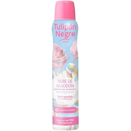 Tulipán Negro Nube De Algodón Desodorante Spray Desodorante controla el sudor sin sales de aluminio 200 ml