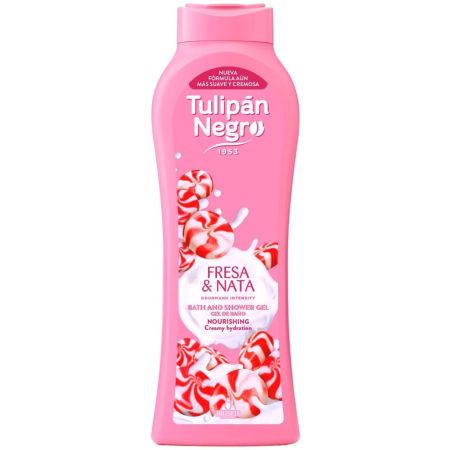 Tulipán Negro Fresa & Nata Gel De Baño Y Ducha Gel de ducha nutriente para una cremosa hidratación 650 ml