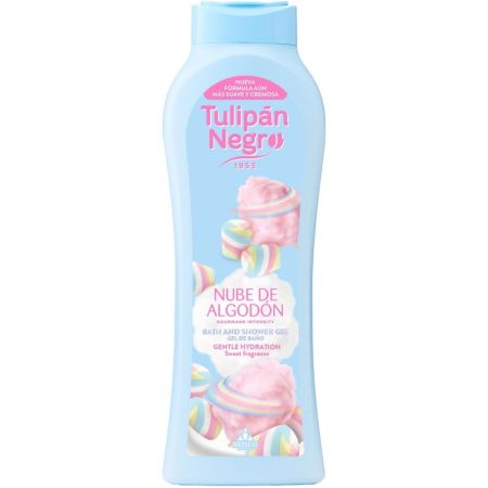 Tulipán Negro Nube De Algodón Gel De Baño Y Ducha Gel de ducha para una suave hidratación y dulce fragancia 650 ml