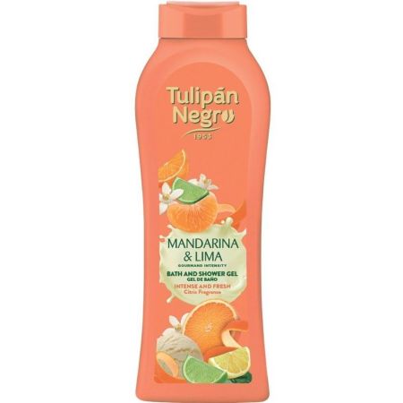 Tulipán Negro Mandarina Y Lima Gel De Baño Gel de ducha hidratante antioxidante y exfoliante ofrece intenso y fresco aroma 650 ml