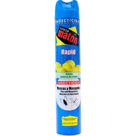 Vinfer Maton Rapid Insecticida Moscas Y Mosquitos Insecticida inmediato contra moscas y mosquitos aroma natural de limón 750 ml