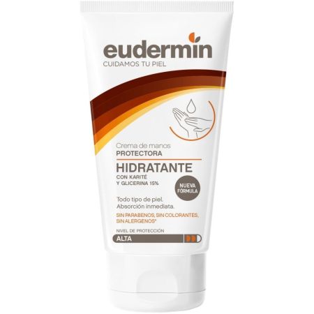 Eudermin Crema De Manos Protectora Crema de manos hidratante nutritiva y protectora con manteca de karité y glicerina