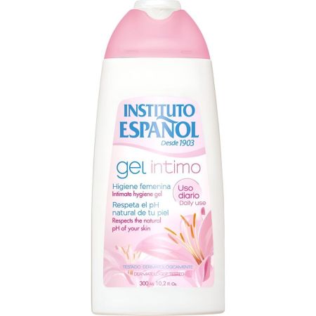 Instituto Español Gel Íntimo Uso Diario Gel de higiene íntima protege e hidrata para el cuidado e higiene femenina de uso diario 300 ml