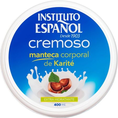 Instituto Español Cremoso Manteca Corporal Manteca corporal de karité 0% parabenos cremosa y extrahidratante 400 ml