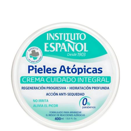 Instituto Español Pieles Atópicas Crema Cuidado Integral Crema corporal regeneradora hidratación profunda no irrita y alivia el picor 400 ml