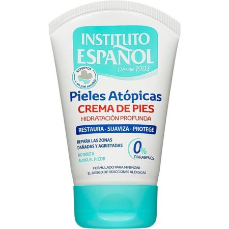 Instituto Español Pieles Atópicas Crema De Pies Crema de pies 0% parabenos ofrece hidratación profunda restaura suaviza y alivia el picor 100 ml