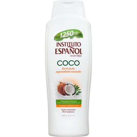 Instituto Español Coco Gel De Ducha Gel de ducha 0% parabenos extrahidratante limpia purifica nutre y protege tu piel 1250 ml