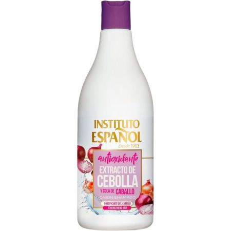 Instituto Español Antioxidante Onion Shampoo Champú de cebolla previene el envejecimiento capilar y protege el color para cabello dañado 750 ml