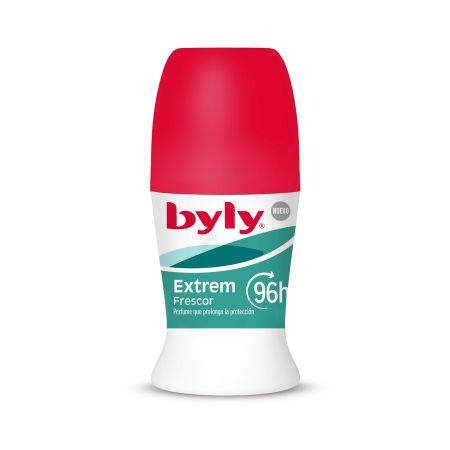 Byly Extrem Frescor Desodorante Roll-On Desodorante de máxima eficacia y frescor absorbe sudor y mal olor hasta 96 horas 50 ml