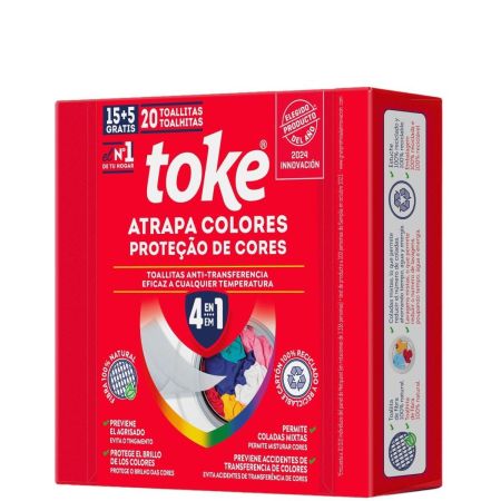 Toke Atrapa Colores Toallitas Anti-Transferencia Formato Especial Toallitas atrapacolores para lavadora evitan la transferencia de colores 20 uds