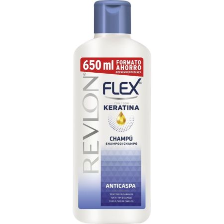 Flex Anticaspa Con Keratina Champú Champú hidrata en profundidad el cabello con agradable aroma para todo tipo de cabellos 650 ml