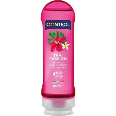 Control Lubricante Thai Passion 2 In 1 Massage & Pleasure Lubricante ligero y no mancha apto para masaje o estimulación 200 ml