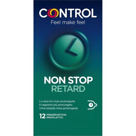 Control Non Top Retard Preservativos Preservativos para relaciones más prolongadas e intensas gracias a lubricante interior 12 uds