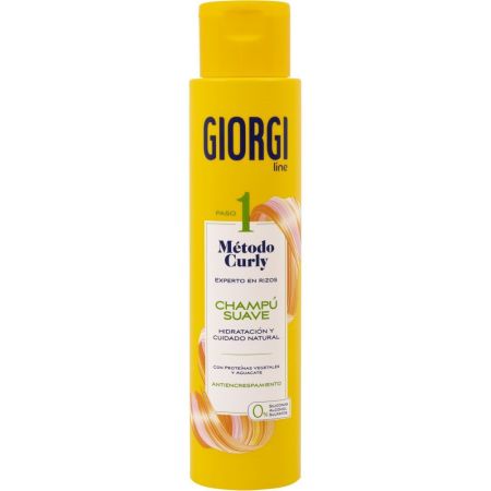 Giorgi Método Curly Champú Suave Paso 1 Champú sin sulfatos limpia suave y delicadamente 350 ml