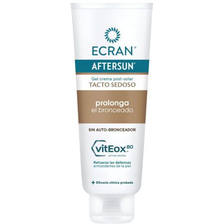 Ecran Aftersun Prolonga El Bronceado Gel Crema Post-Solar After sun biodegradable repara hidrata alivia y prolonga el bronceado 250 ml