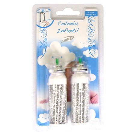 Lubrex  Ambientador spray recam. colonia infantil 2 unidades