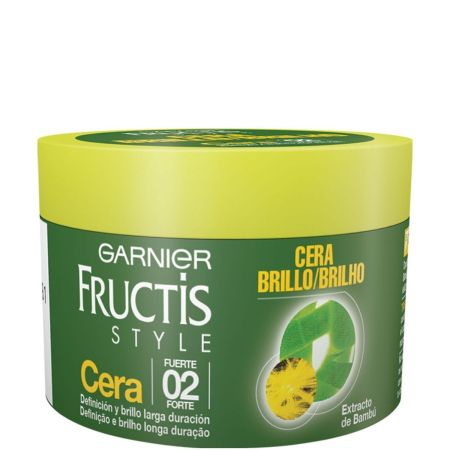 Fructis Style Cera Nº2 Cera capilar fijación fuerte ofrece un brillo de larga duración con extracto de bambú 75 ml