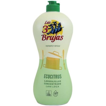 Las 3 Brujas Ecocitrus Lavavajillas Concentrado Lavavajillas superconcentrado limpieza eficaz con espuma estable y duradera 750 ml