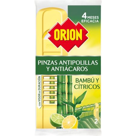 Orion Bambú Y Cítricos Pinzas Antipolillas Y Antiácaros Pinzas antipolillas y antiácaros para tu armario la manera más fácil de mantener la ropa a salvo de las polillas 4 meses de eficacia 2 uds