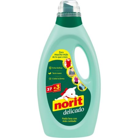 Norit Detergente Delicado A Máquina Detergente líquido ideal para lavar las prendas más delicadas cuida colores y protege fibras