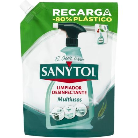 Sanytol Multiusos Limpiador Desinfectante Recarga Limpiador multiusos sin lejía elimina suciedad y desinfecta en profundidad 750 ml