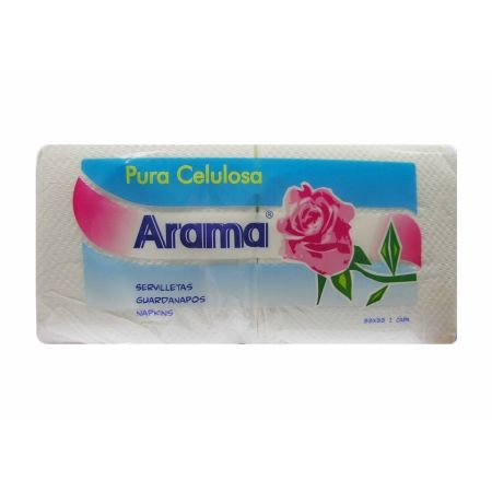 Arama Pura Celulosa Servilletas Servilletas muy asorbentes de 1 capa 33x33 cm 150 uds