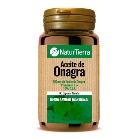 Naturtierra Aceite De Onagra Complemento Alimenticio Complemento alimenticio regula las hormonas y normaliza niveles de colesterol 60 uds