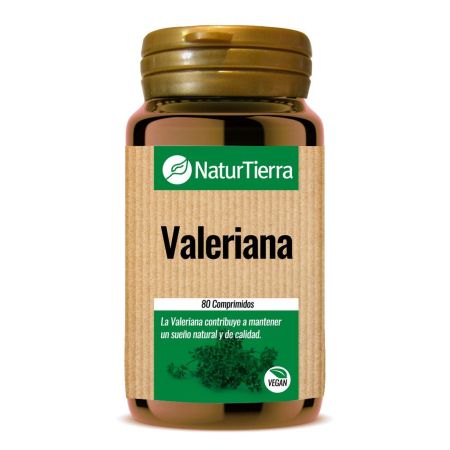 Naturtierra Valeriana Complemento Alimenticio Complemento alimenticio vegano contribuye a mantener un sueño natural y de calidad 80 uds