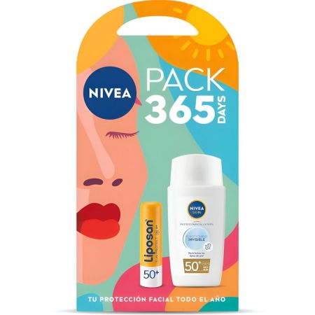 Nivea Pack 365 Días Set de protección solar facial de textura ultraligera perfecto para utilizar durando todo el año