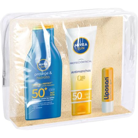 Nivea Sun Protección Solar Formato Viaje Estuche Set de protección solar completa antiedad y antimanchas hidratación 24 horas