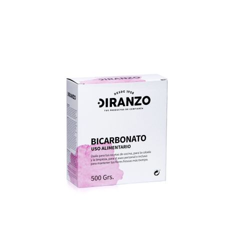 Diranzo Bicarbonato Uso Alimentario Bicarbonato para neutralizar la acidez de algunos alimentos desengrasa y a su vez limpia la ropa 500 gr