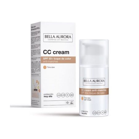 Bella Aurora Cc Cream Toque De Color Anti-Manchas Spf 50+ Crema hidratante con color antimanchas ofrece una piel uniforme y sin imperfecciones 30 ml