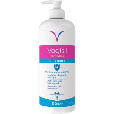 Vagisil Odor Block Jabón Íntimo Jabón íntimo 24 horas de protección contra el olor 500 ml