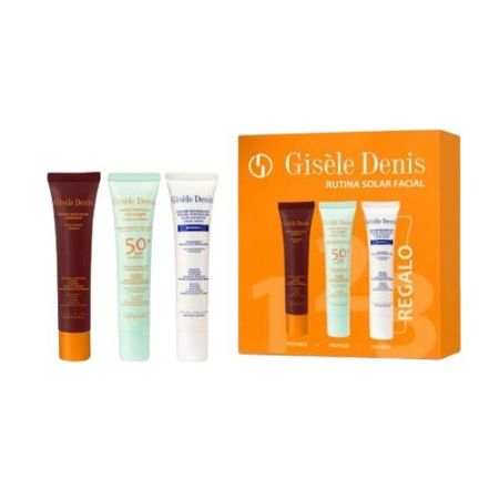 Gisele Denis Rutina Solar Facial Estuche Set de protección solar facial de rápida absorción acabado bronceado