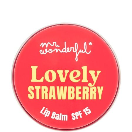 Mr Wonderful Lip Balm Lovely Strawberry Spf 15 Bálsamo labial con fórmula hidratante ofrece un riquísimo aroma a fresa