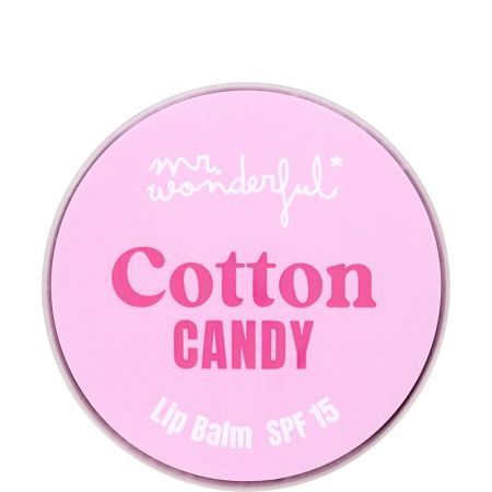 Mr. Wonderful Lip Balm Cotton Candy Spf 15 Bálsamo labial con fórmula hidratante ofrece un riquísimo aroma algodón de azúcar