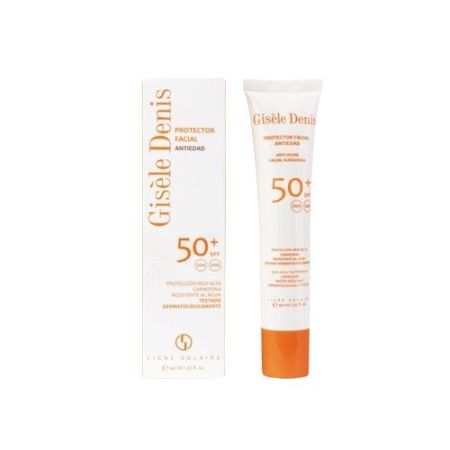 Gisele Denis Protector Facial Antiedad Spf 50+ Protector solar facial antiedad y resistente al agua previene y corrige signos cutáneos 40 ml