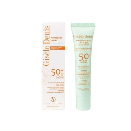 Gisele Denis Ultralight Protector Facial Spf 50+ Protector solar ultraligero resistente al agua de rápida absorción hidrata y nutre 40 ml