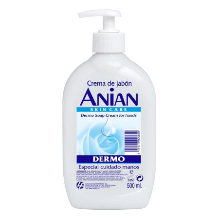 Anian Skin Care Dermo Crema De Jabón Jabón de manos dermoprotector hidrata y protege ofreciendo piel suave 500 ml