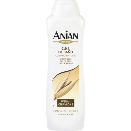 Anian Skin Care Avena+Ceramida 3 Gel De Baño Gel de ducha protege y cuida con avena y ceramida 750 ml