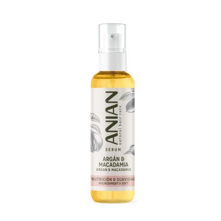 Anian Natural Hair Care Argán & Macadamia Sérum Sérun capilar nutre en profundidad y aporta brillo para cabello dañado 100 ml